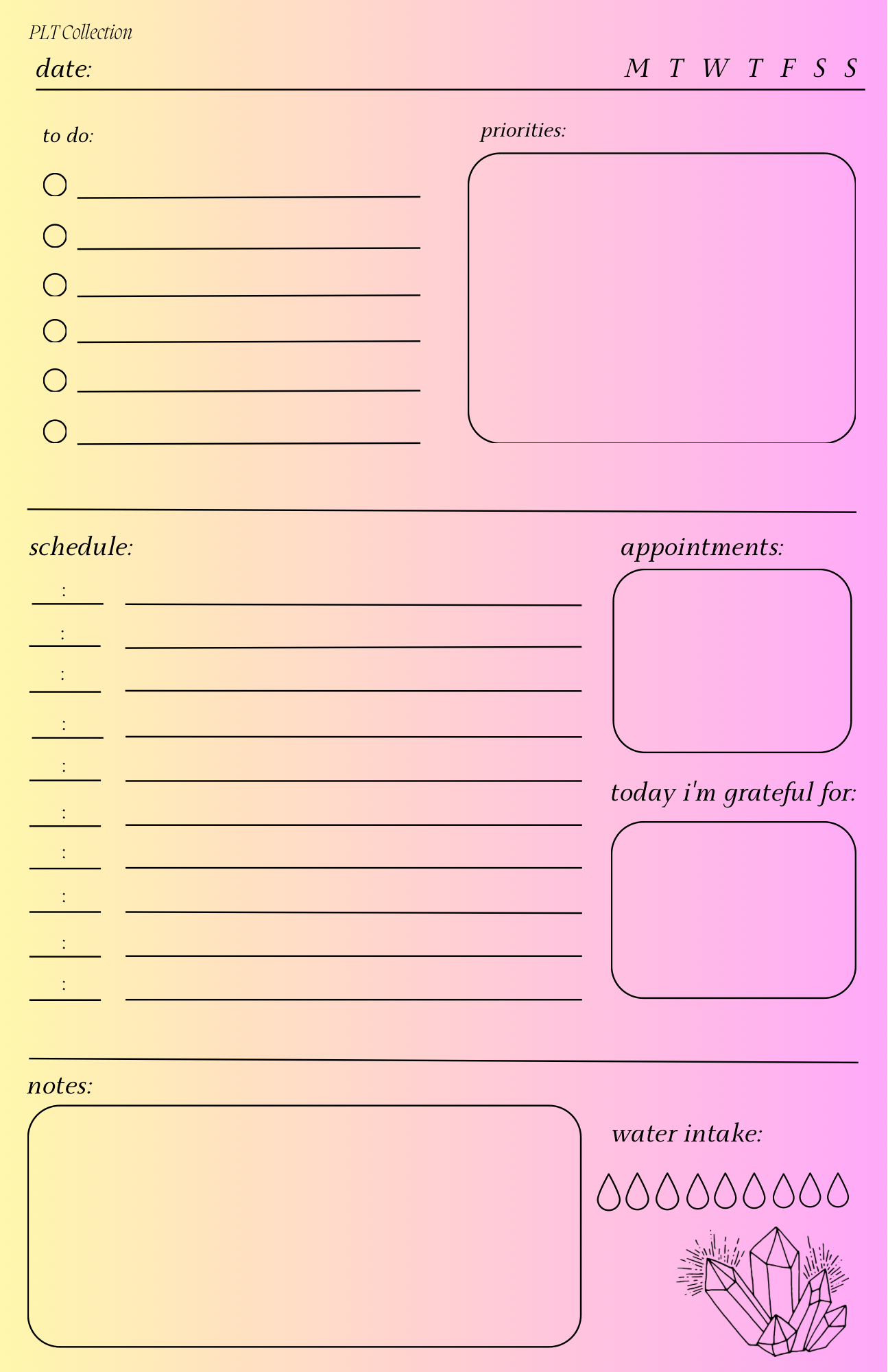 PLT Daily Planner Notepad