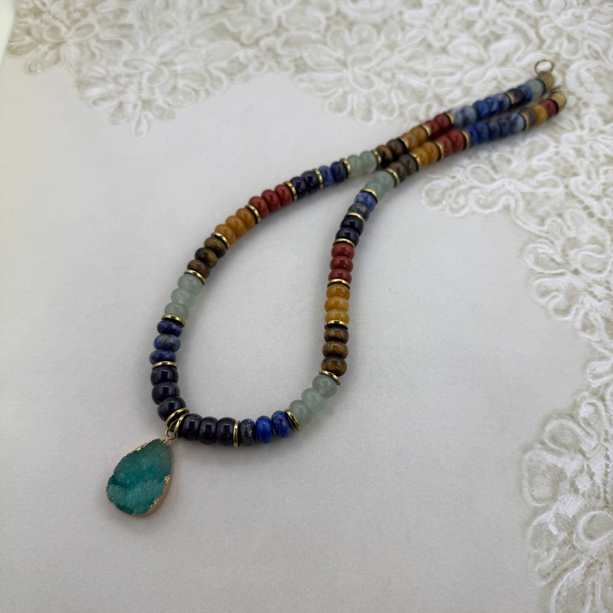 Sugar Druzy Gemstone Necklace