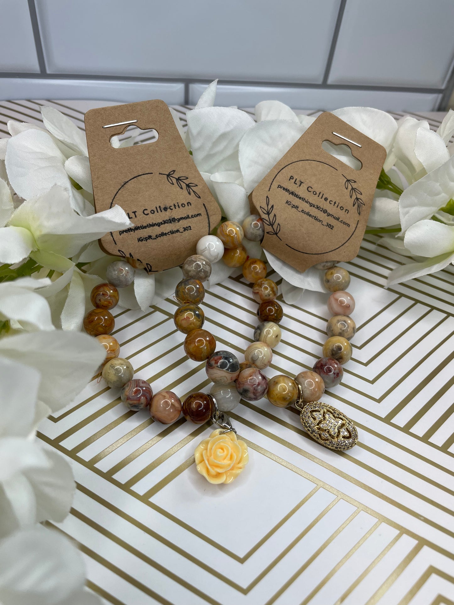 Crazy Lace Agate Bracelets