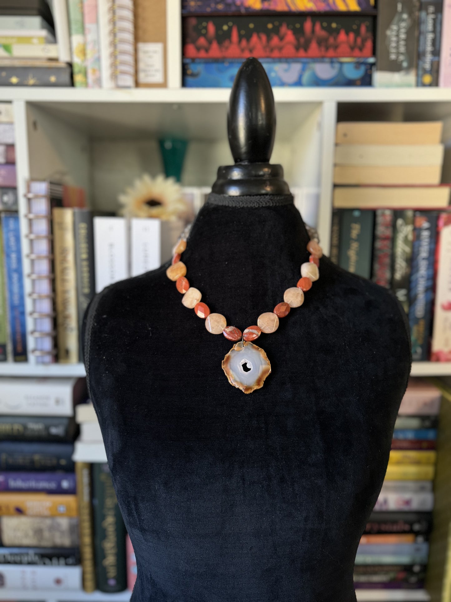 Carnelian, Jasper, Quartz Necklace