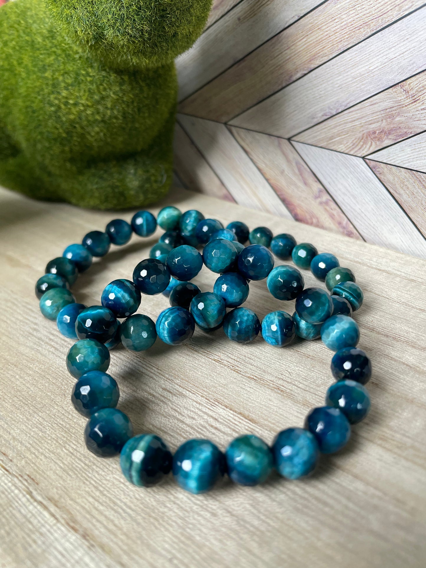 Plated Tigers Eye Stretch Bracelets