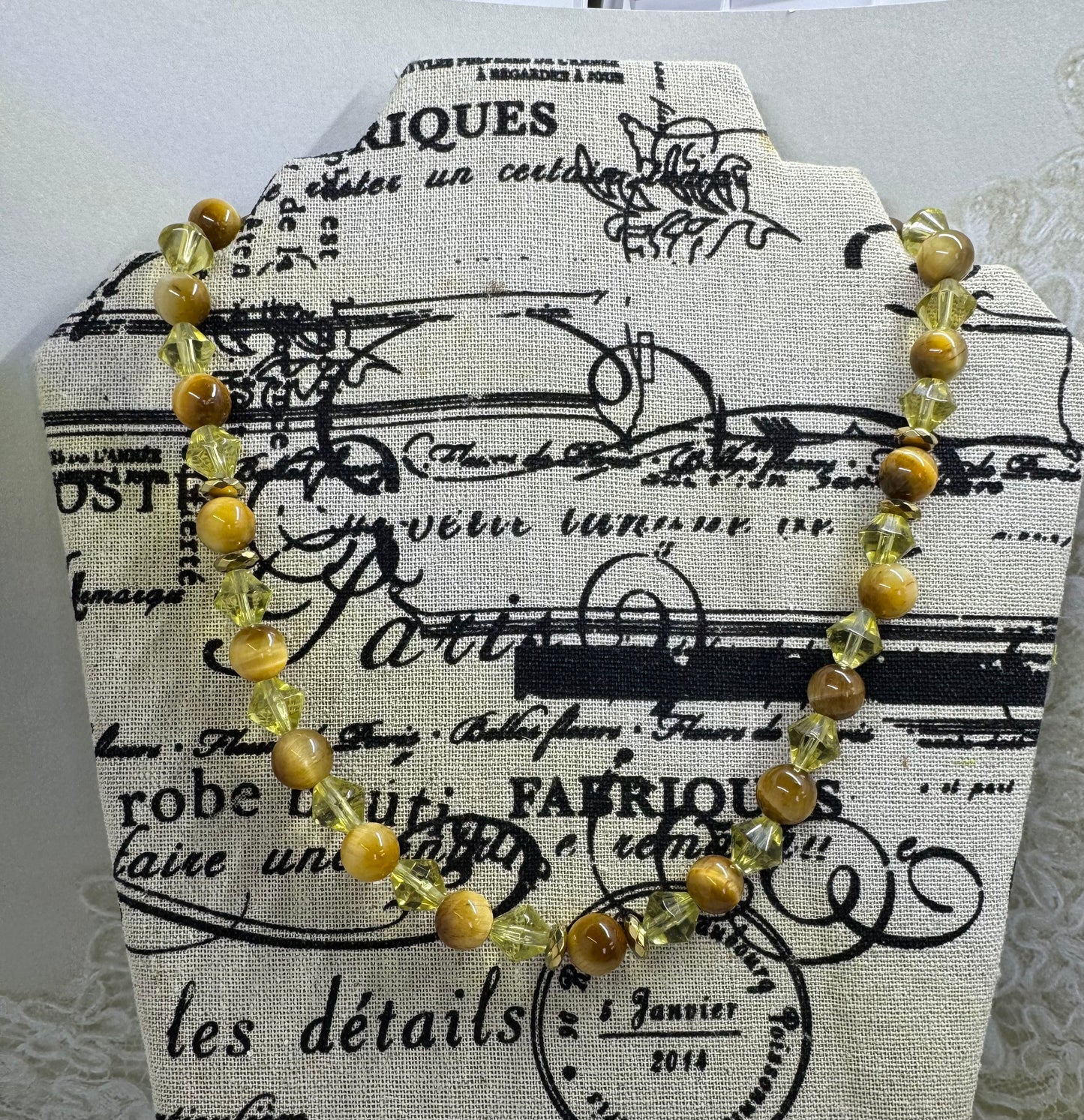 Yellow Tigers Eye Necklace
