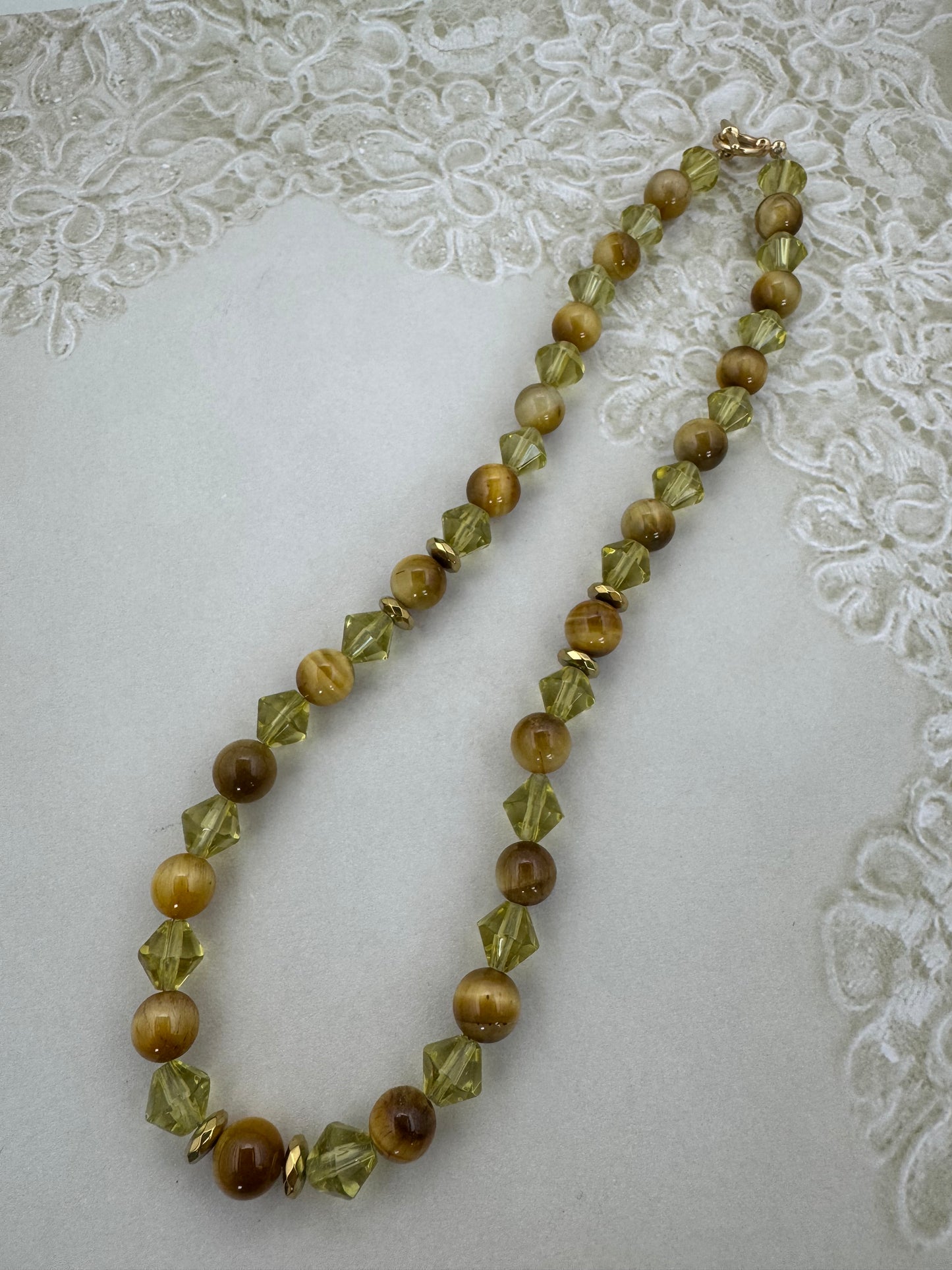 Yellow Tigers Eye Necklace