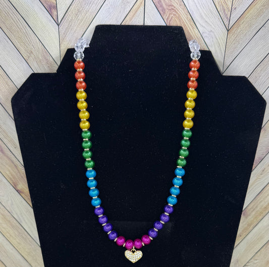 Glass Pearl Multi-Color Necklace