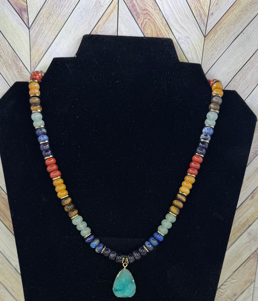 Sugar Druzy Gemstone Necklace