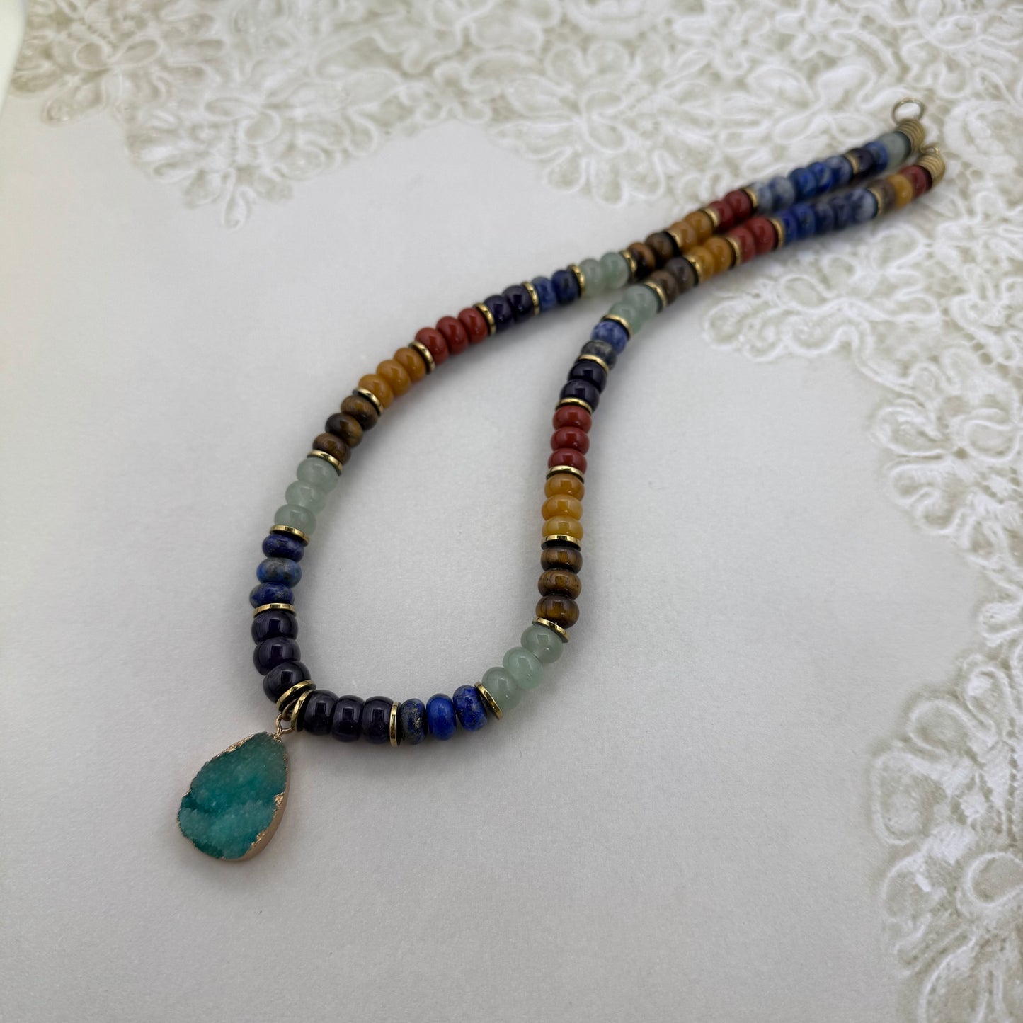 Sugar Druzy Gemstone Necklace