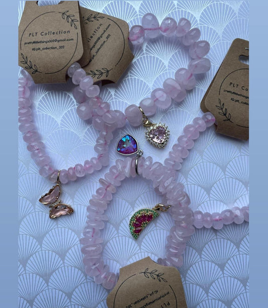 Rose Quartz Chip Bracelets