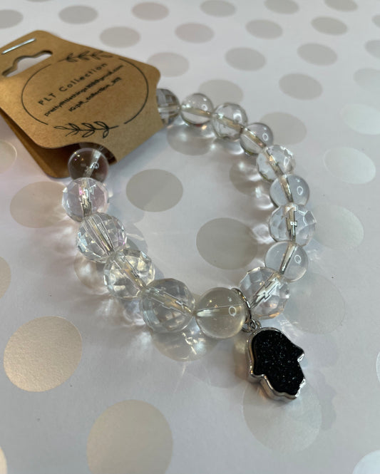 Faceted Clear Quartz Bracelet