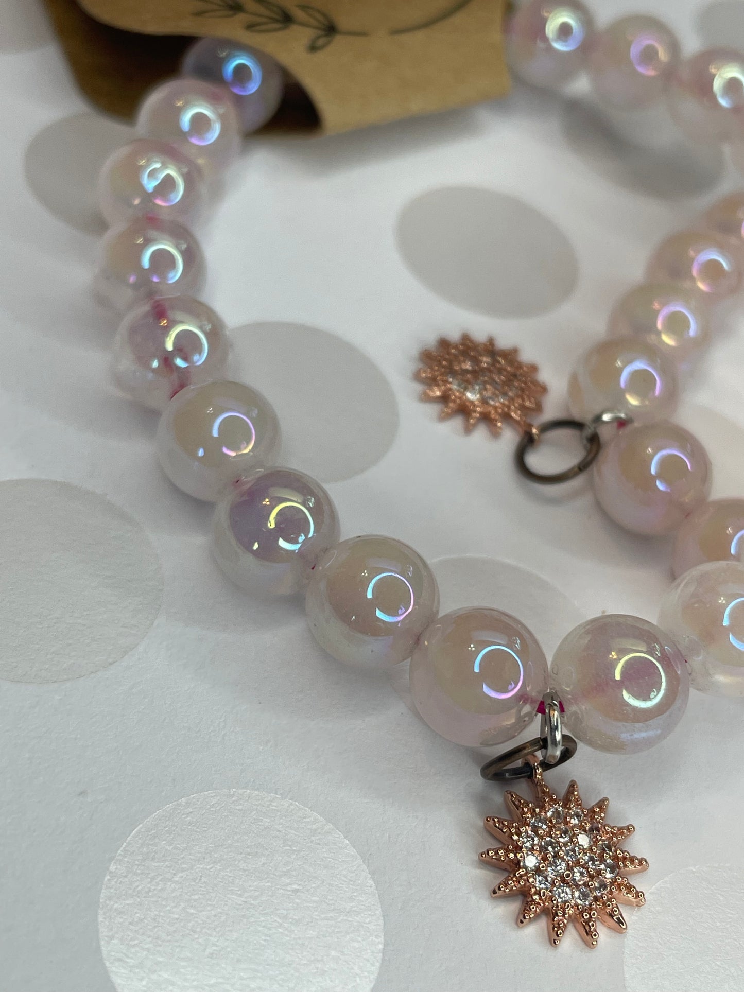 Rainbow Aura Rose Quartz Bracelets