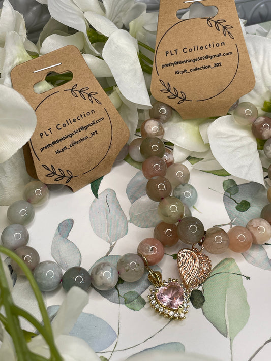Flower Agate Bracelets