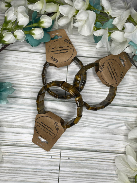 Tigers Eye Stretch Bangle Bracelets