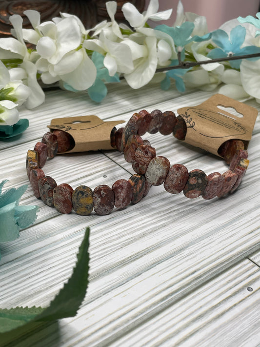 Red Jasper Stretch Bangle Bracelets