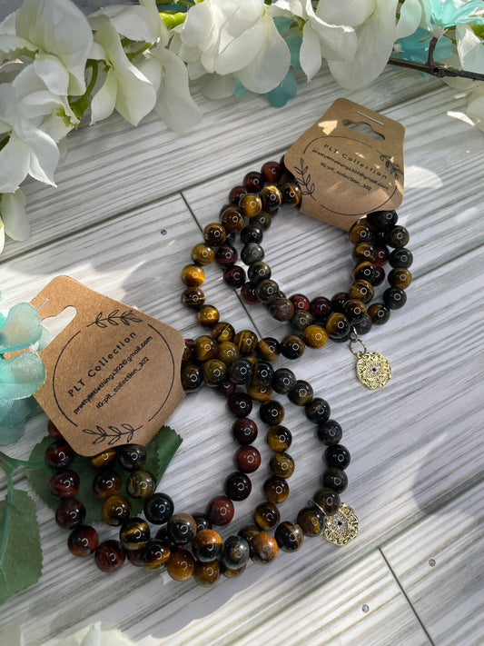 Tigers Eye Bracelet Stack