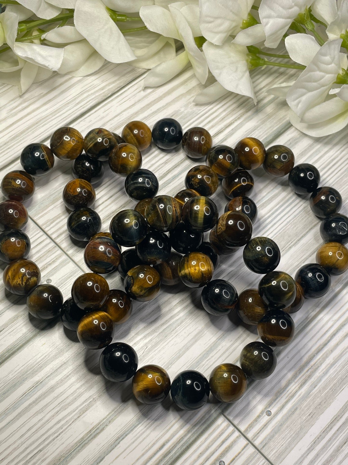 Men's Stretch Bracelets - Blue Tiger's Eye