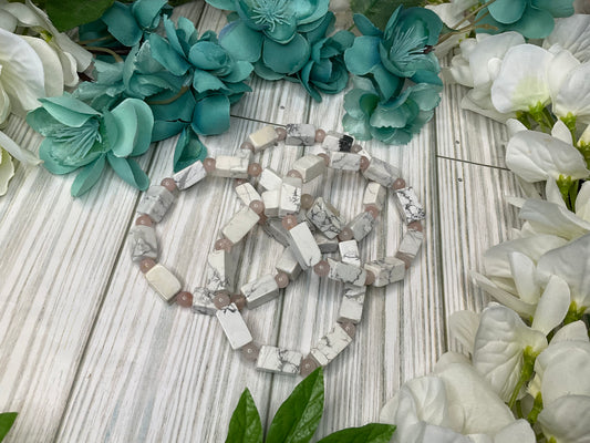 White Howlite/Rose Quartz Bracelet