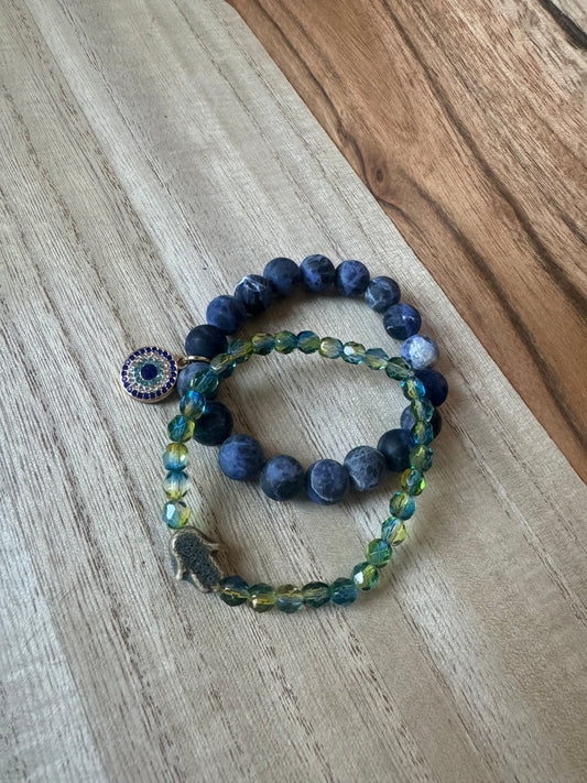 Sodalite Bracelet Set