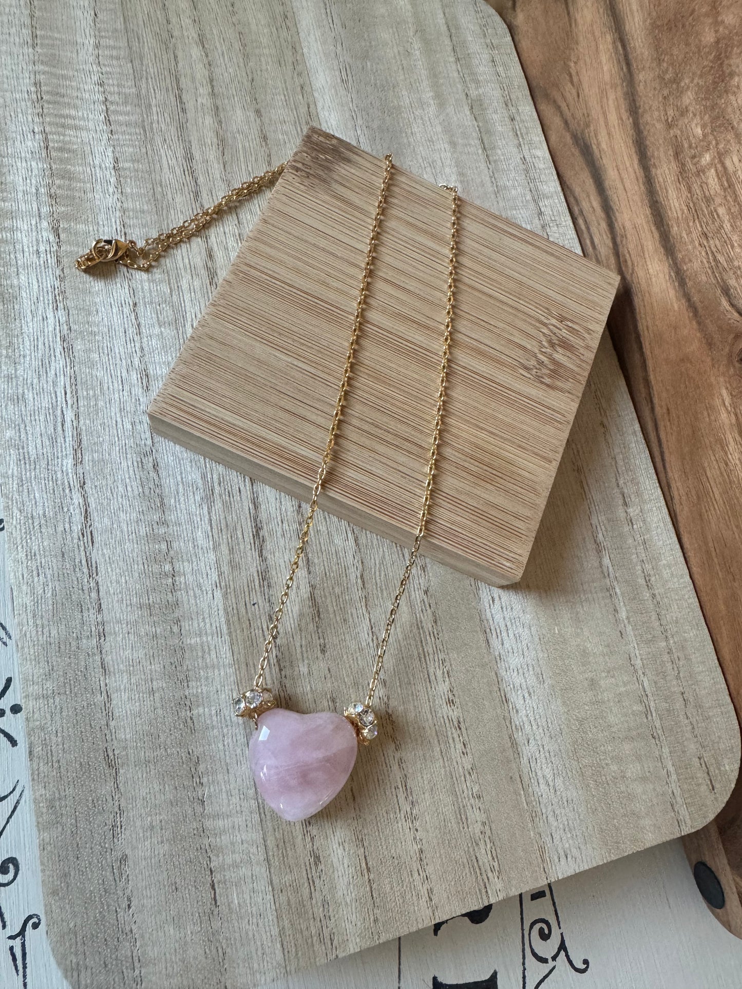 Rose Quartz Heart Necklace