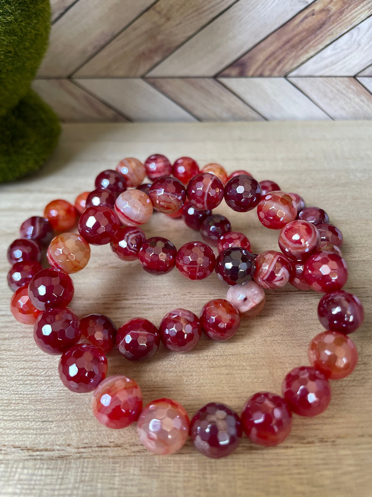 Plated Agate Stretch Bracelet