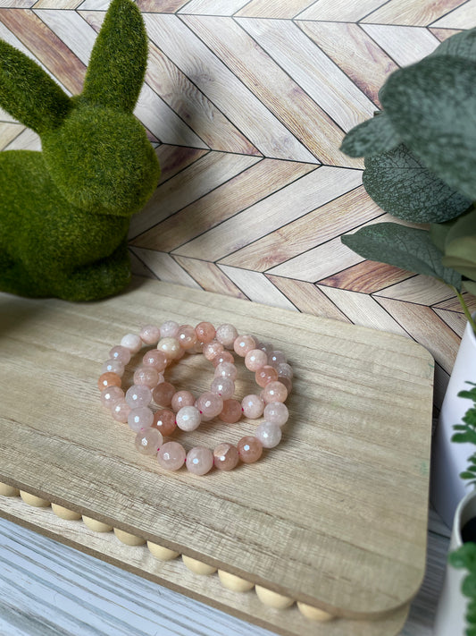 Plated Sunstone Stretch Bracelet